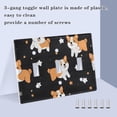 thumbnail image 4 of Dailycode Light Switch Plate Covers 3 Gang Wall Plate Plastics Outlet Covers for Kitchen Home Office Decor Corgis Dog and Star, 4 of 8