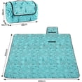 thumbnail image 2 of Manta De Picnic 200x200 Cm, Manta De Playa Impermeable con Asa, Estera De Picnic Extra Grande con Respaldo Impermeable para Eventos Al Aire Libre para Acampar En La Playa(Peacoc, 2 of 5