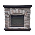 thumbnail image 4 of 36" Electric Fireplace Mantel with Faux Brick-Grey, 4 of 7