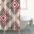 thumbnail image 5 of Boho Aesthetic Tribal Shower Curtain 72x84 Inches Quick-Dry Polyester Curtain with Plastic Hooks Earthy Rustic Style, 5 of 5