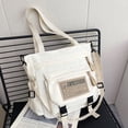 thumbnail image 2 of Bolso de hombro estilo retro japonés para trabajo, bolso de tutoría portátil de gran capacidad para estudiantes universitarios que viajan a clase., 2 of 5