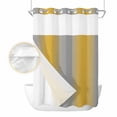 thumbnail image 2 of Yellow Ombre No Hook Shower Curtain Waterproof, Bathroom Curtains with Snap in Liners and See Through Top Window, Grey Modern Art Farmhouse Hotel Style Bathtub Curtains Shower 72"Wx96"L, 2 of 8