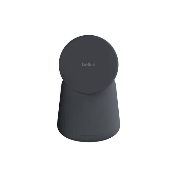 Belkin BoostCharge Pro 2-in-1 - Wireless charging stand - with Qi2   AC power adapter - 15 Watt - Fast Charge - charcoal
