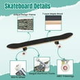 thumbnail image 4 of 31'' Complete Skateboard 7 Layer Canadian Maple Double Kick Deck Skateboards ace spades shape abstract victorian botanical Skate Board for Beginner Adult Gifts, 4 of 5