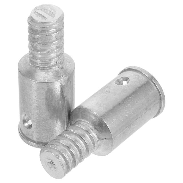 ETHZZLE 2Pcs Plated Silver Threaded Mop Pole Adapter Aluminum Alloy for Wood Iron Poles