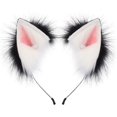 thumbnail image 2 of Handmade Animal Cat Ears Headband Furry Wolf Hairhoop Party Festival Celebration Accessory, 2 of 6