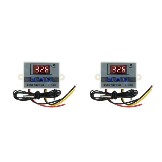 relayinert Thermometer Egg Incubator Digital Thermostat LED Screen Wall-mounted Humidity Regulator Multipurpose Hygrometer 24V 2Set
