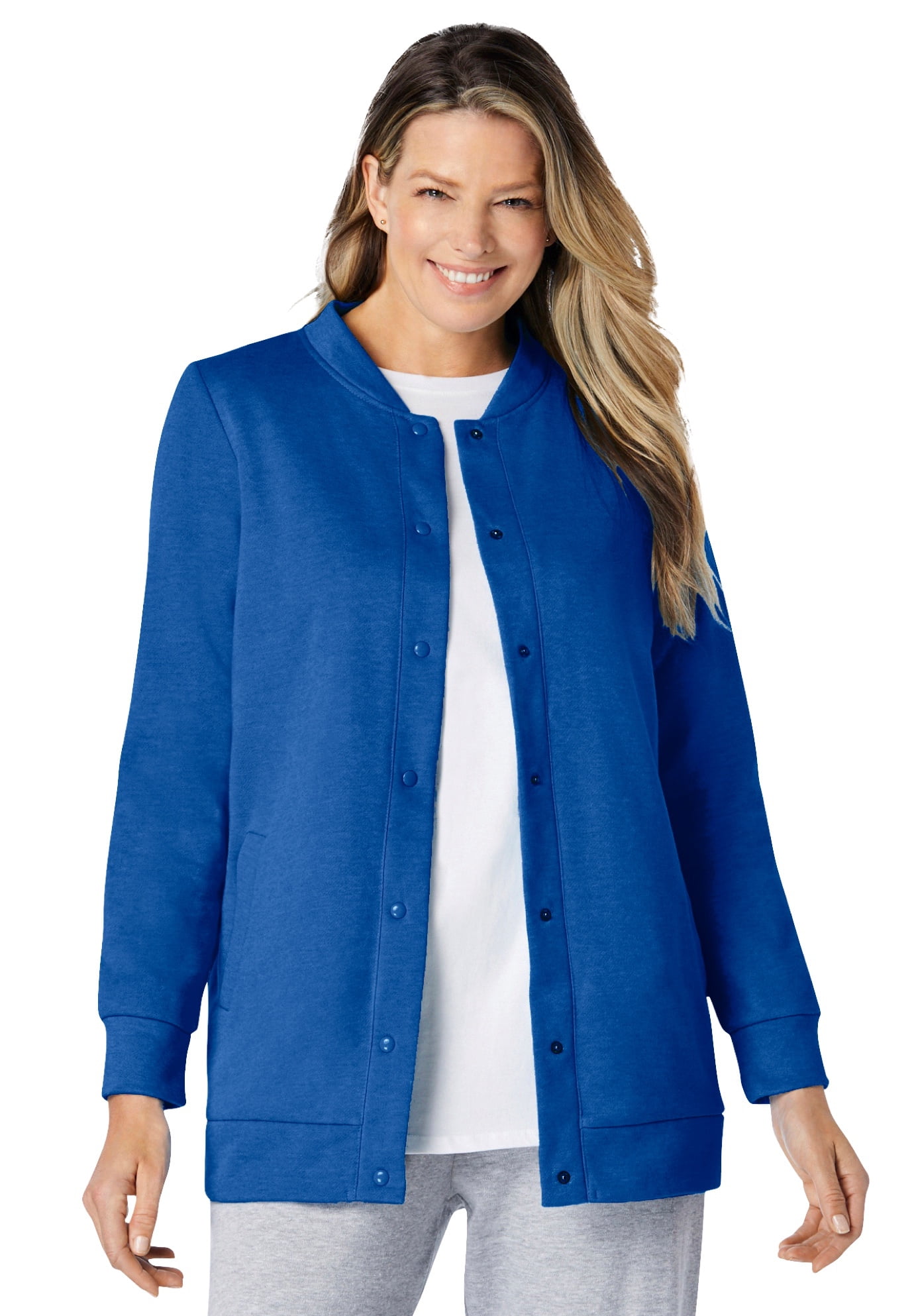 fleece baseball jacket womens
