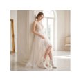 thumbnail image 6 of BLISSFUL STEP Women's Floral Lace Pointed Toe Ankle Boots Tulle Bow Stiletto Heel Wedding Dress Booties White 8, 6 of 8