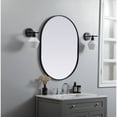 thumbnail image 3 of Elegant Decor Metal Frame Oval Mirror 27x36 Inch in Black, 3 of 3