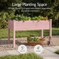 thumbnail image 4 of Best Choice Products 48x24x30in Raised Garden Bed, Elevated Wooden Planter for Yard w/ Foot Caps, Liner - Pink, 4 of 8