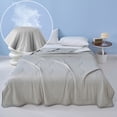 thumbnail image 2 of ZLBDYG King Size Cooling Cotton Blanket - Double-Sided Cool Tech Fabric Summer Quilt, Lightweight & Breathable for Bed, Couch or Sofa (40"x60"), 2 of 9