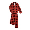 thumbnail image 4 of Pyjamas Classiques de Noël Assortis pour la Famille, Ensemble de Pyjama à Carreaux Rouges à Manches Longues et Pantalons, 4 of 10