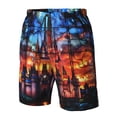 thumbnail image 4 of Fotbe Magical Stained Glass Castle Trajes de Baño Estampados para Hombre, Shorts de Verano de Secado Rápido, Ropa de Playa, Bañadores-Medium, 4 of 6