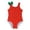 Red, variant on Girls One Piece Watermelon Print Swimsuit with Cute Bow Ruffle , Adorable Bathing Suit, Kids Summer Swimwear for Beach Pool Wear(Red,5-6 Years)