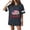 Dark Gray, variant on Stars and Stripes Blouse Women 250th Anniversary Usa Flag Short Sleeve V Neck Tunics American Flag 4th Of July Loose Tops 3XL