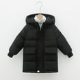thumbnail image 6 of Zshosam Girls Jacket Baby Girls Long Down Coats Lightweight Outwear Winter Hooded Jackets Size 3T 4T,(Black 3-4 Years), 6 of 6