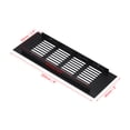 thumbnail image 2 of Uxcell 8"x3" Rectangle Air Vent Cover 2pcs Door Grille Ventilation Cover Louvered with Screws for Cabinet Black, 2 of 6