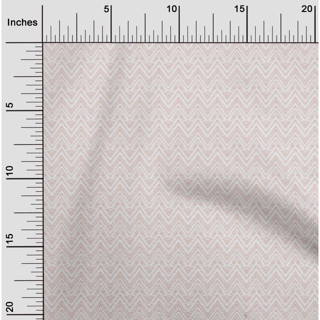 oneOone Polyester Lycra Peach Fabric Chevron Geometric Fabric For Sewing Printed Craft Fabric By The Yard 56 Inches Wide