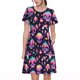 thumbnail image 1 of Disketp cartoon Skull rainbow space para Vestido de Manga Corta para Mujeres, Vestidos de Verano para Mujeres, Casual y Holgado para la Playa, 1 of 6