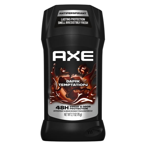 Axe Antiperspirant Deodorant Stick for Men 48 Hour Sweat and Odor Protection for Long Lasting Freshness Dark Temptation Smooth Dark Chocolate Scent Men's Deodorant, 2.7 oz