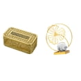 thumbnail image 1 of Elegante Porta Pañuelos Con Estatua De Hoja De Hierro, Adorno Decorativo Para Baño, Hogar, Restaurante, Oficina, Escritorio Y Estantería., 1 of 8