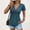 Navy, variant on Tops Tees Women's Solid Color Kink Front Gathered V-Neck Short Sleeve Casual T-Shirt Blouse Cotton Linen Lightweight Breathable Relaxed Fit Summer Everyday Layering Top