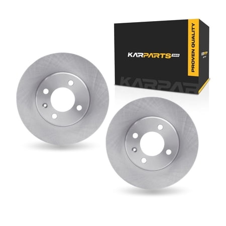 KarParts360 For Volkswagen Golf 1993 94 95 96 97 1998 Brake Rotor Set Front | Cast Iron | Rotors Only Design | 1-Piece Construction