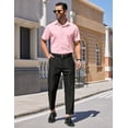 thumbnail image 3 of COOFANDY Men's Business Casual Shirt Dress Shirt Short Sleeve Office Work Shirt Casual Button Up Shirt, 3 of 7