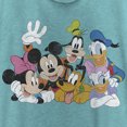 thumbnail image 2 of Women's Mickey & Friends Club House Group Shot Racerback Tank Top Tahiti Blue X Large, 2 of 4