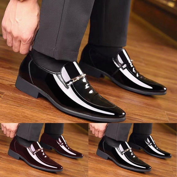 Rotm Men'S Oxfords Men's Slip on Dress Loafers Formal Shoes Black,10