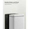 thumbnail image 4 of Bathroom Trash Can, 2.6-Gallon (10 L) Trash Bin with Lid, Slim for Small Spaces, Stainless Steel Garbage Can, Soft Close, 4 of 7