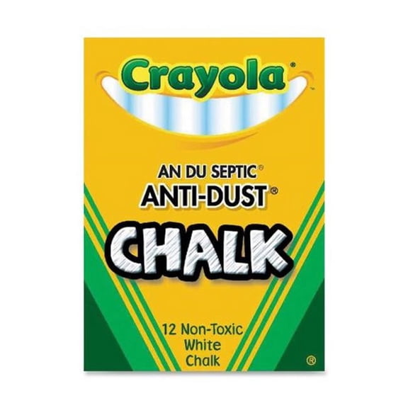 Crayola Chalkboard Chalk, White, 12 Count