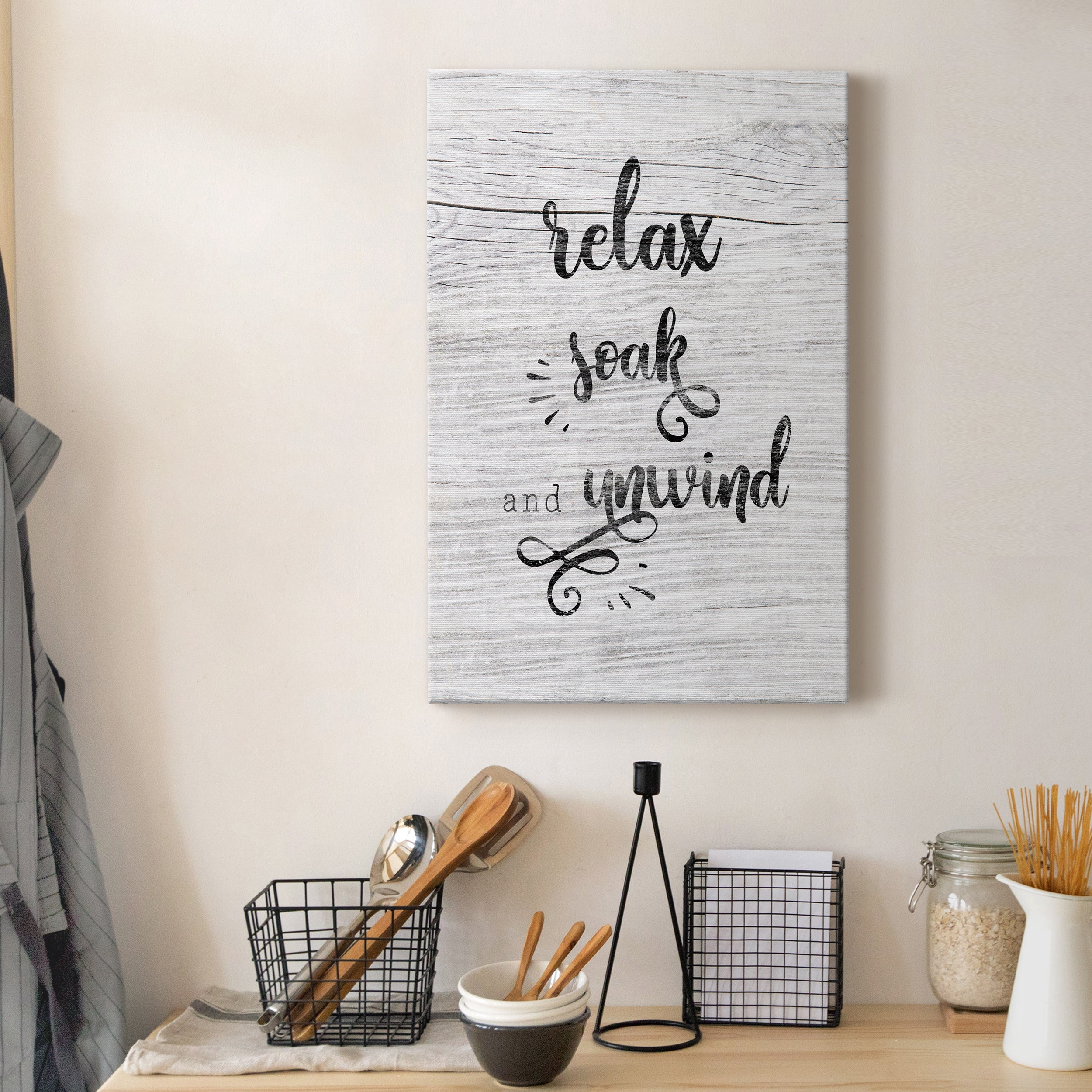 Relax Soak Unwind Premium Gallery Wrapped Canvas - Ready to Hang - 24 x 36