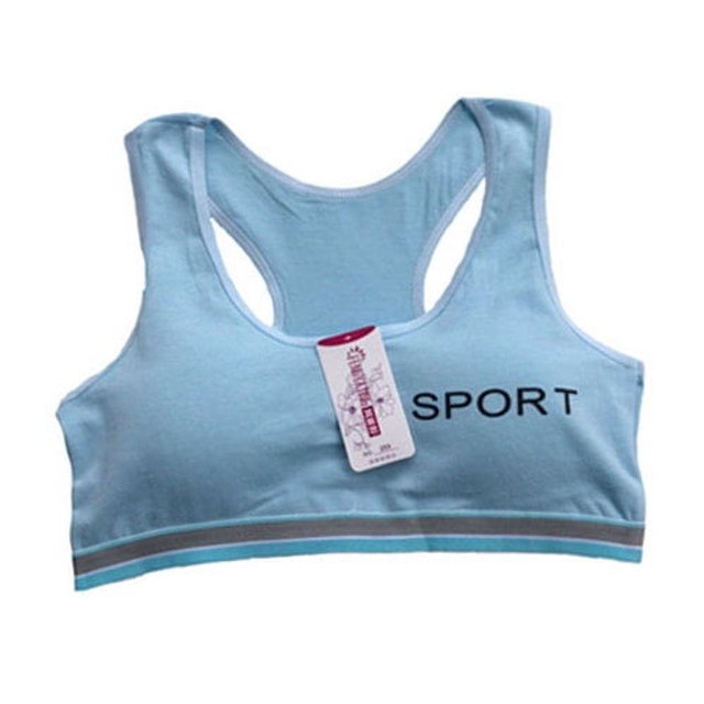 Sujetador con almohadillas para el pecho para adolescentes, de algodón, cómodo, deportivo, ropa interior informal, chaleco deportivo.