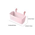 thumbnail image 3 of Plastic Hanging Storage Basket | Wall-Mounted Adjustable Hook | Ventilated Drainage | Multipurpose Organizer for Kitchen Bathroom Toilet Pool | 25.5x15.5x14cm | 1 Pack | Lightweight Durable Shelf, 3 of 7