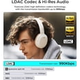 thumbnail image 2 of Restored Edifier W820NB Plus Hybrid Active Noise Cancelling Headphones - LDAC Codec - Hi-Res Audio Wireless & Wired - Fast Charge - Over Ear Bluetooth V5.2 Headphones for Travel/Home/Office- Ivory (Refurbished), 2 of 7
