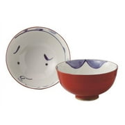 Hasami ware bowl rice bowl Okame Hyottoko pattern 52367