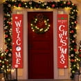 thumbnail image 5 of Indoor Outdoor Door Hanging Sign Display Decorations Welcome Merry Christmas Banner Christmas, 5 of 5