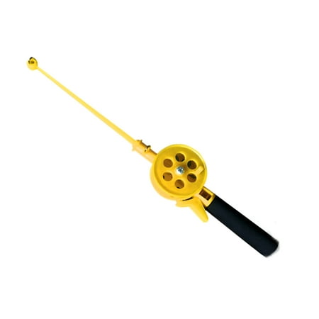 BESTSKY Kids Splash Floating Spincast Reel and Fishing Rod Combo 12.99-Inch 1-Piece Fishing Pole – Outdoor Kids Portable Ice Fishing Rod Yellow