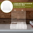 thumbnail image 2 of Clear Plastic Organizer Box with Adjustable Dividers Bead Storage Organizer for Jewelry Crafts Tools and Small Parts, 2 of 8