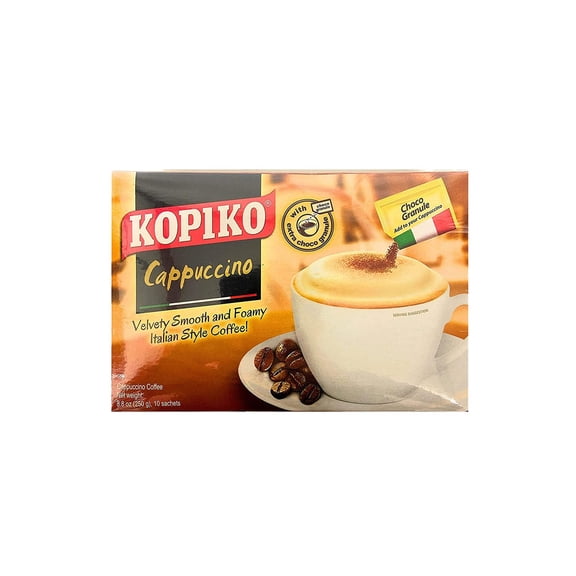 Kopiko Cappucinno Instant Coffee with Choco Ganule 250g 8.8 oz 10 Sachet