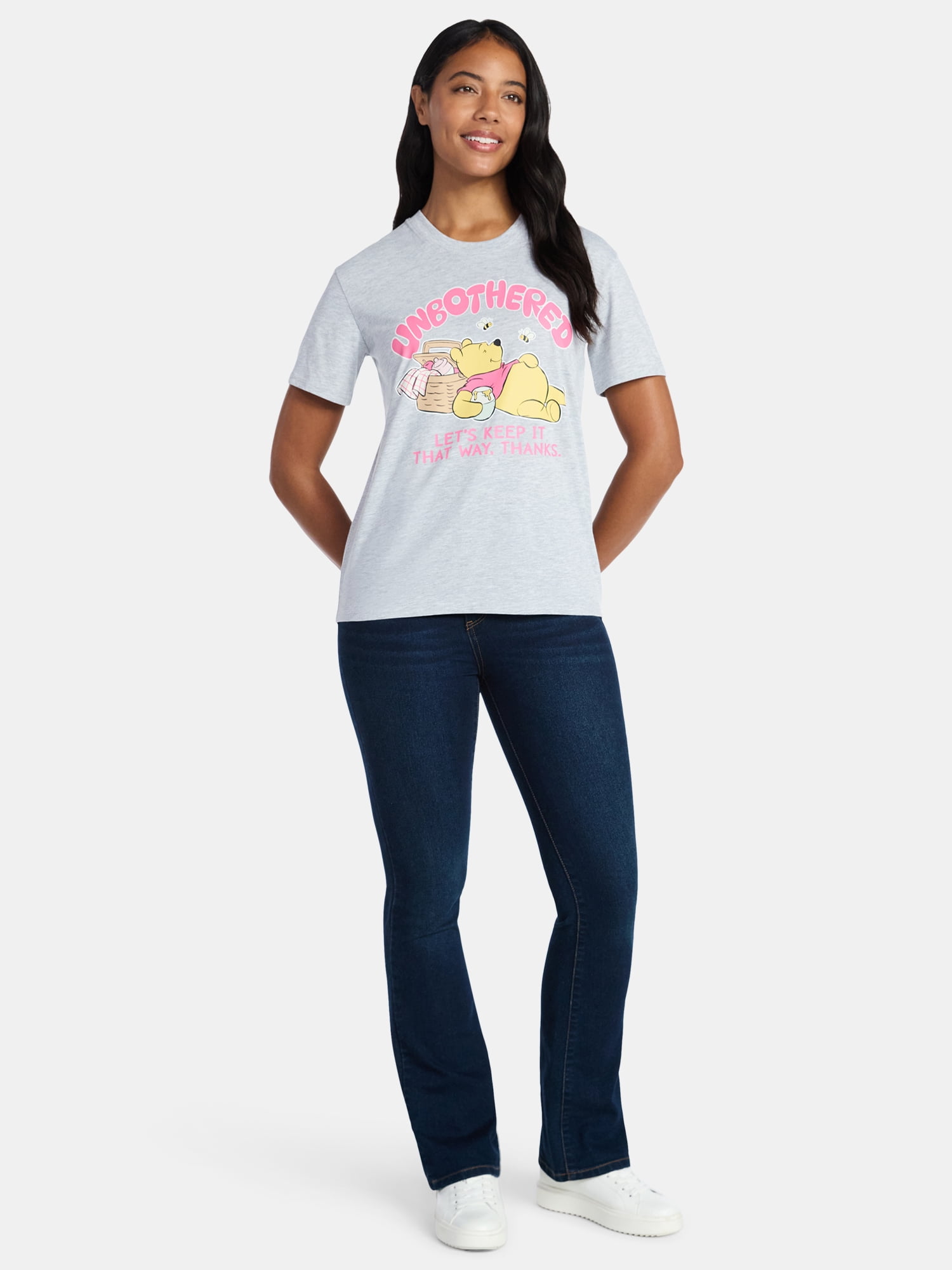 Winnie the Pooh Women's Graphic Tee with Short Sleeves, Sizes XXS-XXL