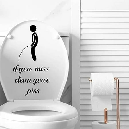 FanShow Toilet Stickers, Clean Your Piss Funny Decals, Waterproof Vinyl Wall Art Sign Decor, Removable Toilet Seat Quote Murals for Toilet WC Restroom Door Seat Bathroom Decoration | Walmart Canada FanShow Toilet Stickers, Clean Your Piss Funny Decals, Waterproof Vinyl Wall Art Sign Decor, Removable Toilet Seat Quote Murals for Toilet WC Restroom Door Seat Bathroom Decoration | Walmart Canada