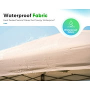 Quictent 8x8 Ez Pop up Canopy with Netting Screen House Room Tent Mesh Sides Walls with Roller Carry Bag Tan