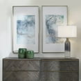 thumbnail image 2 of Uttermost Undulating Oro Abstract Aluminum Prints in Blue/Ivory (Set of 2), 2 of 6