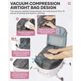 thumbnail image 2 of Large Vacuum Seal Backpack with Compression, Waterproof Backpack with Air Pump, Personal Item Bag United Airlines Approved, Backpack Airbag Mochila Bolso de Compresion, Pink Purple, 2 of 7