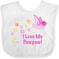 thumbnail image 3 of Inktastic I Love My Pawpaw Girls Baby Bib, 3 of 4