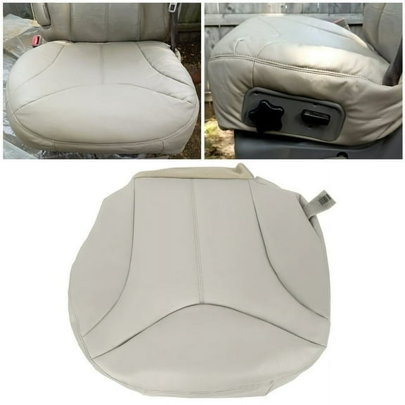 KOJEM Seat Cover for 1999-2001 GMC Yukon Driver Side 2000 Chevy Silverado Tahoe Sierra Leather Tan