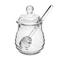 thumbnail image 1 of Honey Glass Pot Jar Jars Syrup Dippercontainerdispenser Set Lid Clear Containers Bottle Jam Storage Crystalbeehive Bowl, 1 of 6